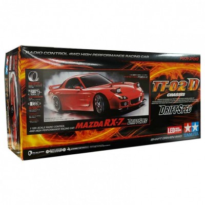 MAZDA RX-7 (FD3S) - TT02D 1/10 SCALE 4WD DRIFT KIT WITH LED LIGHTS - TAMIYA 58648